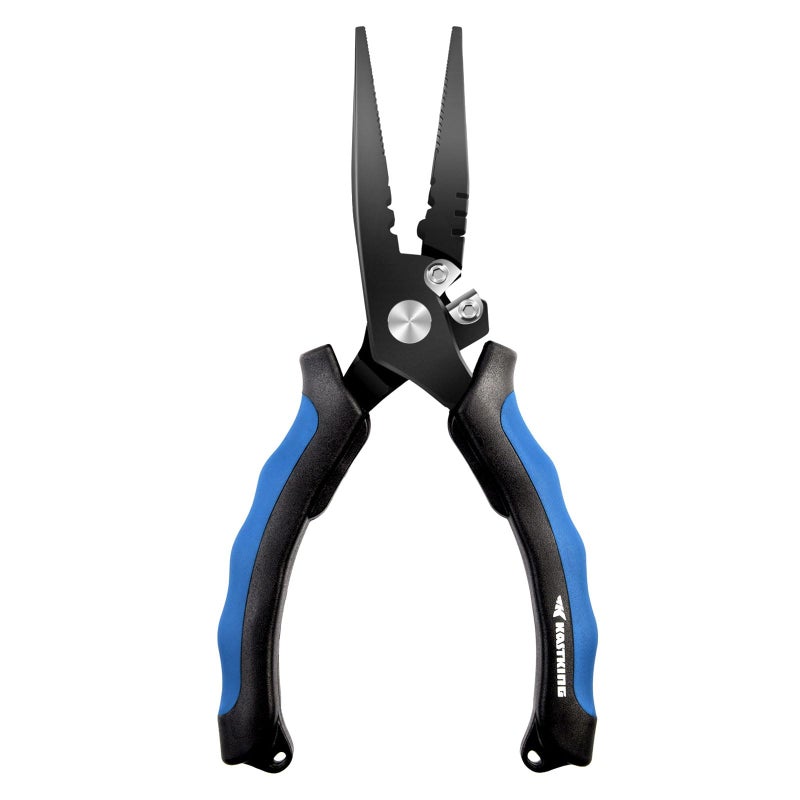 KastKing Intimidator Fishing Pliers, 7 inch Straight Nose with Braid Cutters - Heavy Duty - Image 1